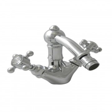 Officina Nicolazzi Half Dome Crystal Liberty, Monohole bidet automatic drain, swivel barrel