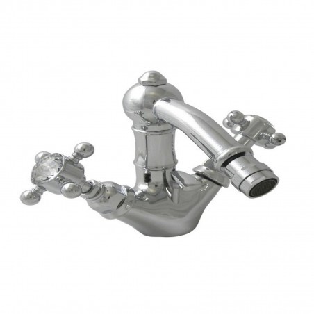Officina Nicolazzi Half Dome Crystal Liberty, Monohole bidet automatic drain, swivel barrel