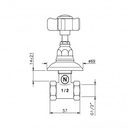 Officina Nicolazzi Tradizionale, Built-in stop valve 1/2