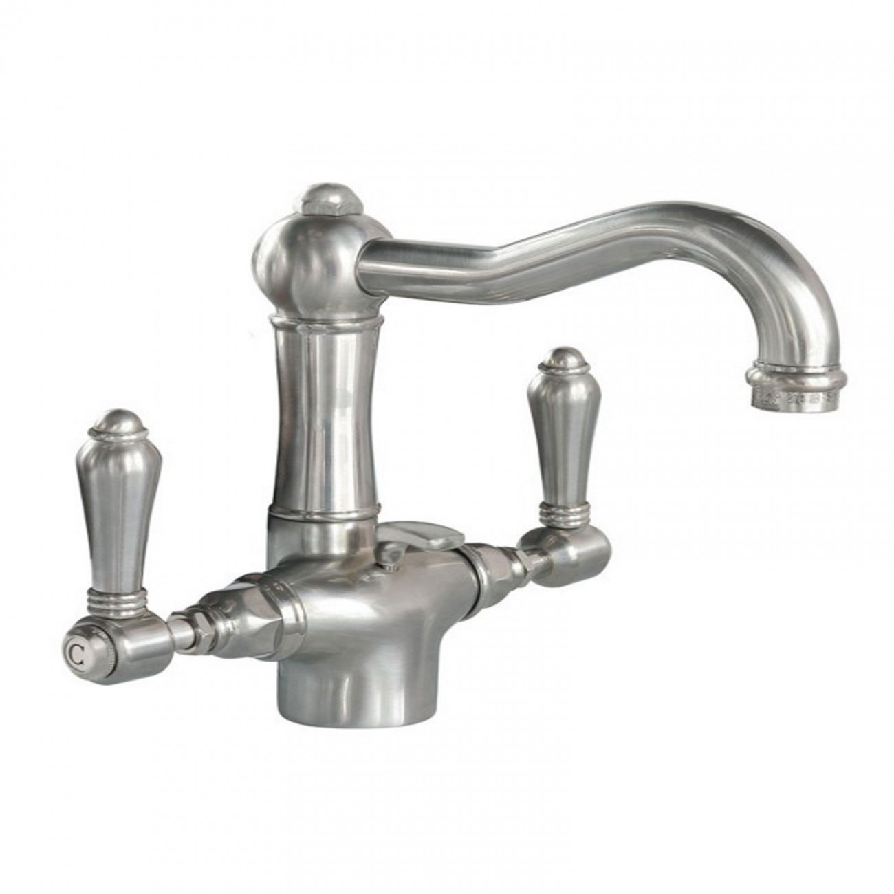 Officina Nicolazzi Tradizionale, Monoforo lavabo scarico automatico, canna girevole