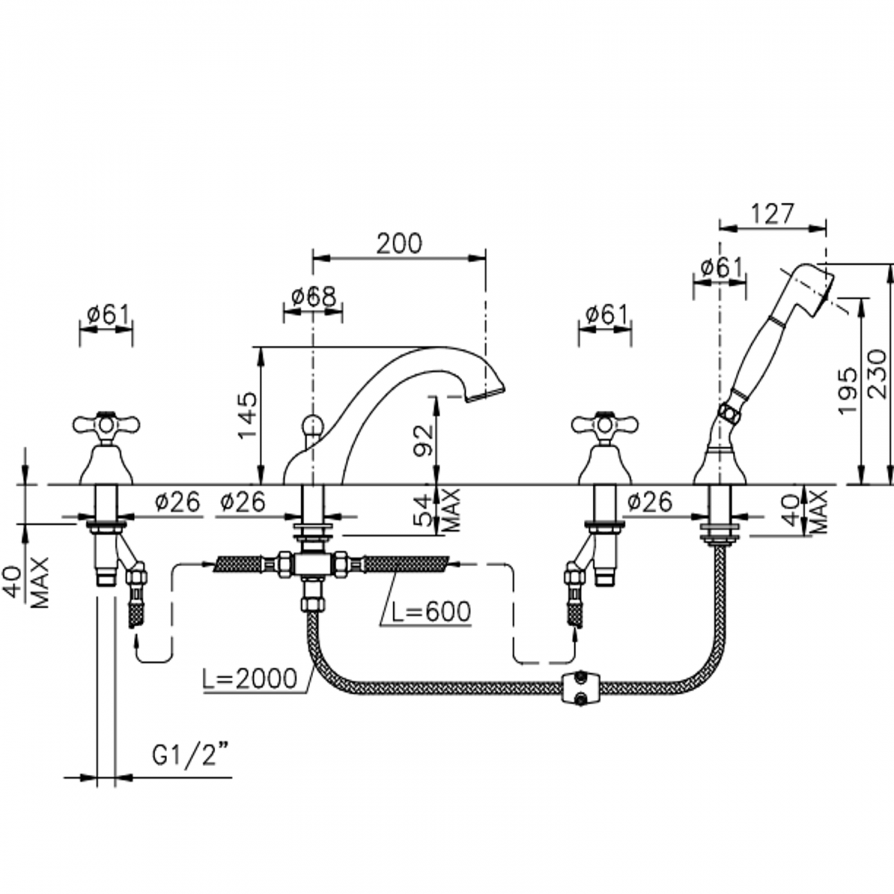 Officina Nicolazzi Nuova Brenta, Pool edge assembly 4 holes