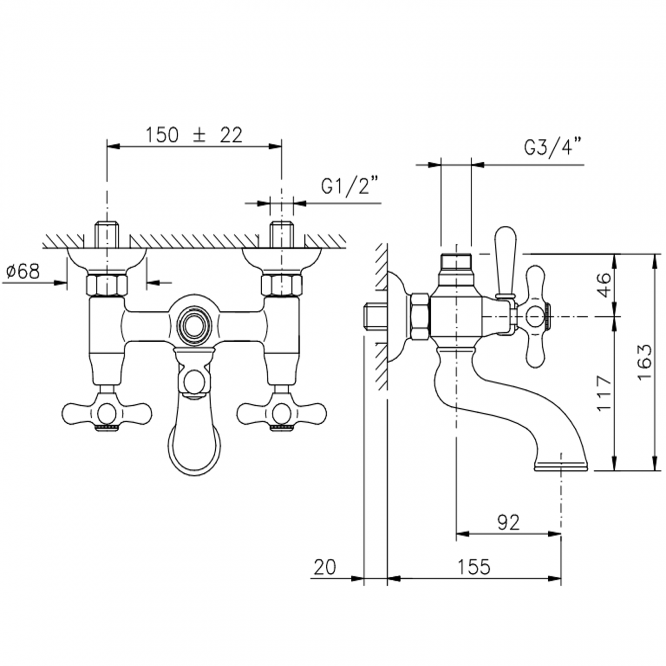 Officina Nicolazzi Nuova Brenta, Outdoor bathtub group for shower column