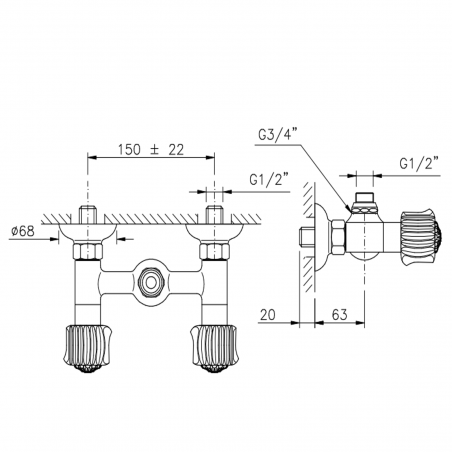 Officina Nicolazzi Onice, Groupe bol extérieur (sans flex et douche)