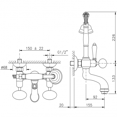 Officina Nicolazzi Cristallo di Rocca, Outdoor bathtub with shower unit