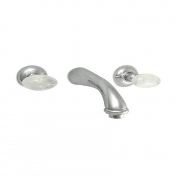 Officina Nicolazzi Cristallo di Rocca, Battery washbasin wall mounted