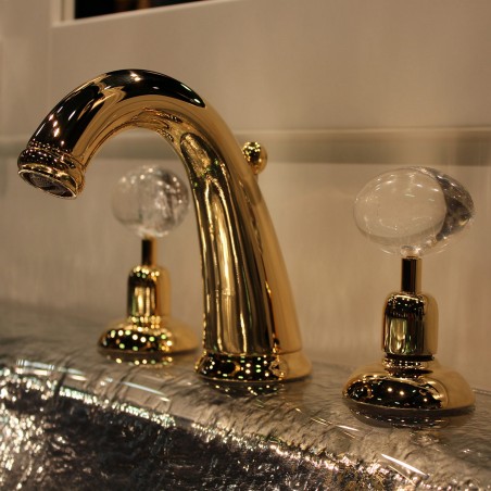 Officina Nicolazzi Cristallo di Rocca, Battery washbasin automatic discharge