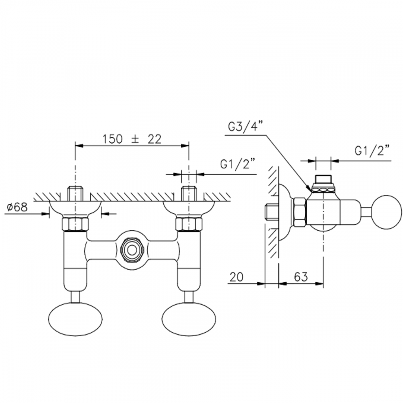 Officina Nicolazzi Cristallo di Rocca, Gruppo doccia esterno (senza flex e doccia)