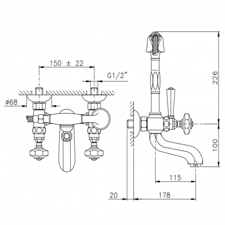 Officina Nicolazzi Teide Chic, Outdoor bathtub with shower unit