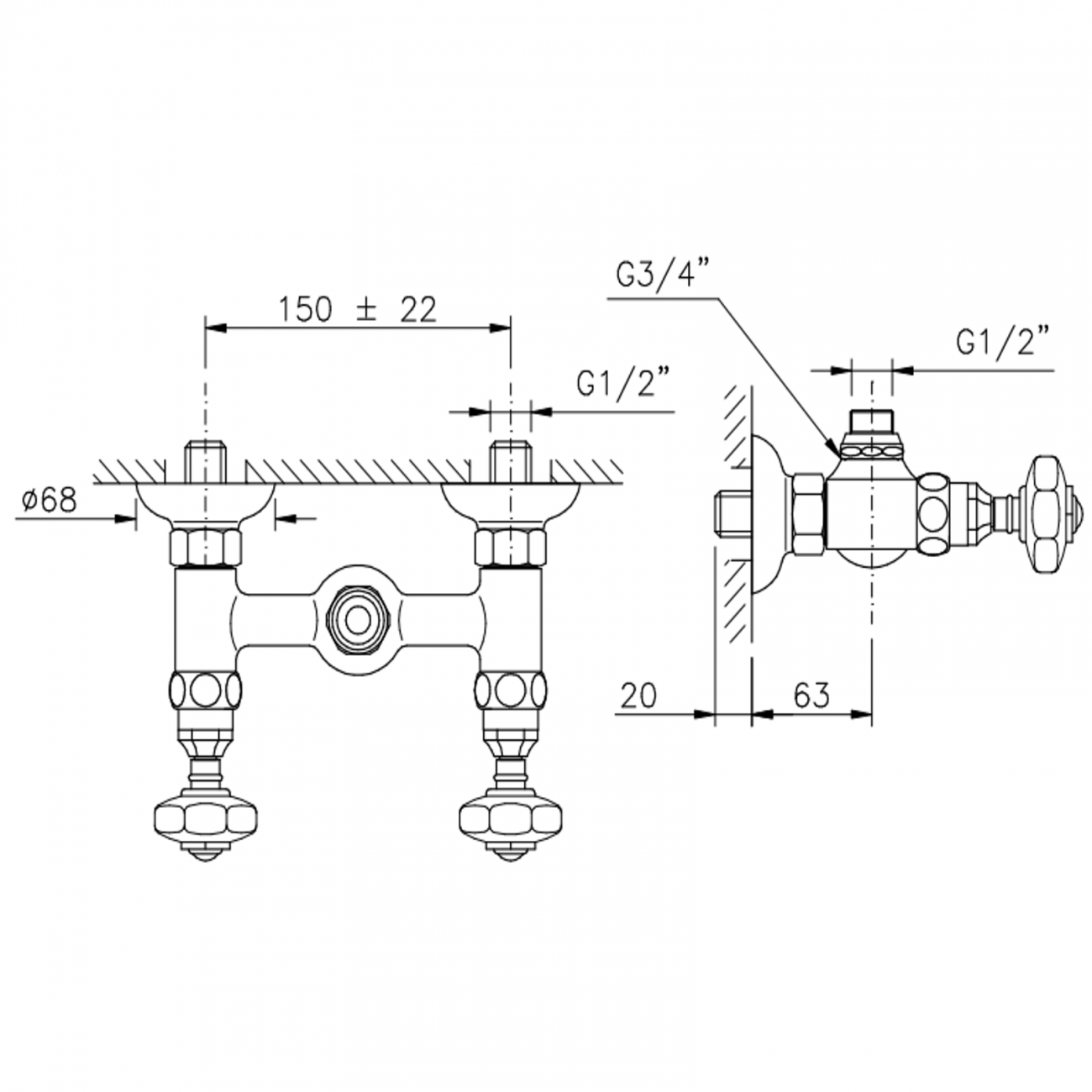 Officina Nicolazzi Teide Chic, Gruppo doccia esterno (senza flex e doccia)