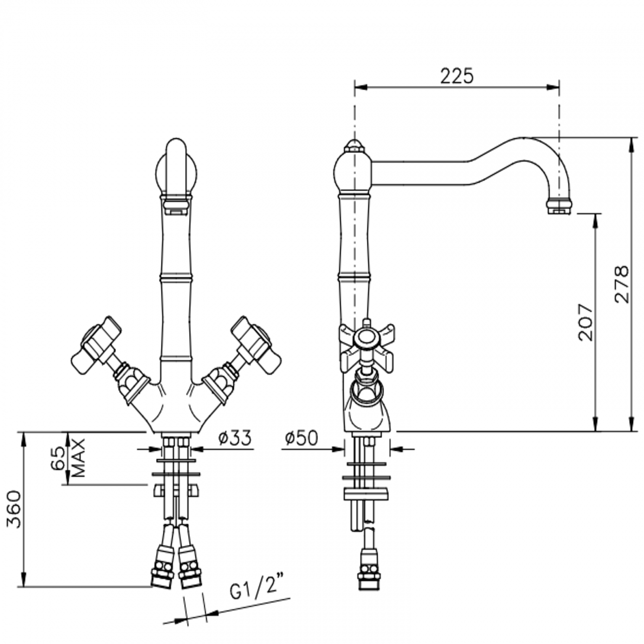 Officina Nicolazzi El Capitan, Single hole sink