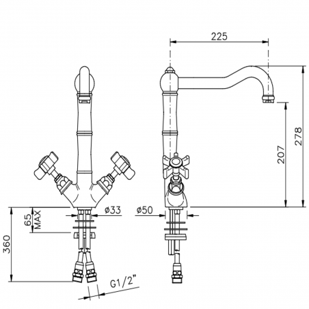 Officina Nicolazzi El Capitan, Single hole sink