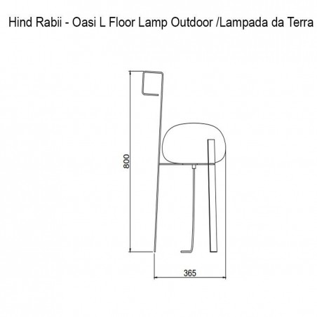 Hind Rabii Oasi L, Floor Lamp Outdoor