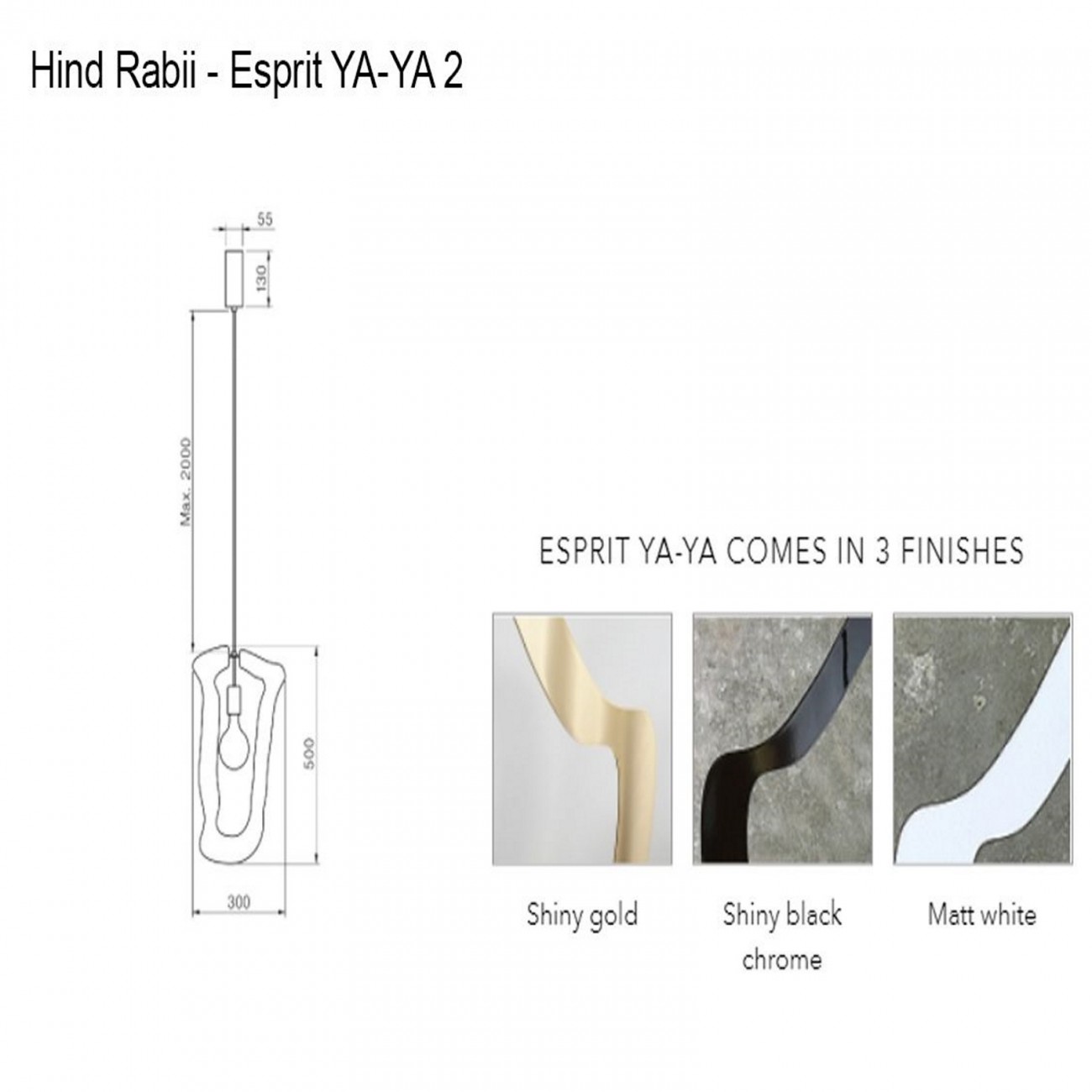 Hind Rabii Espirt Ya-Ya 2, Lampada a sospensione