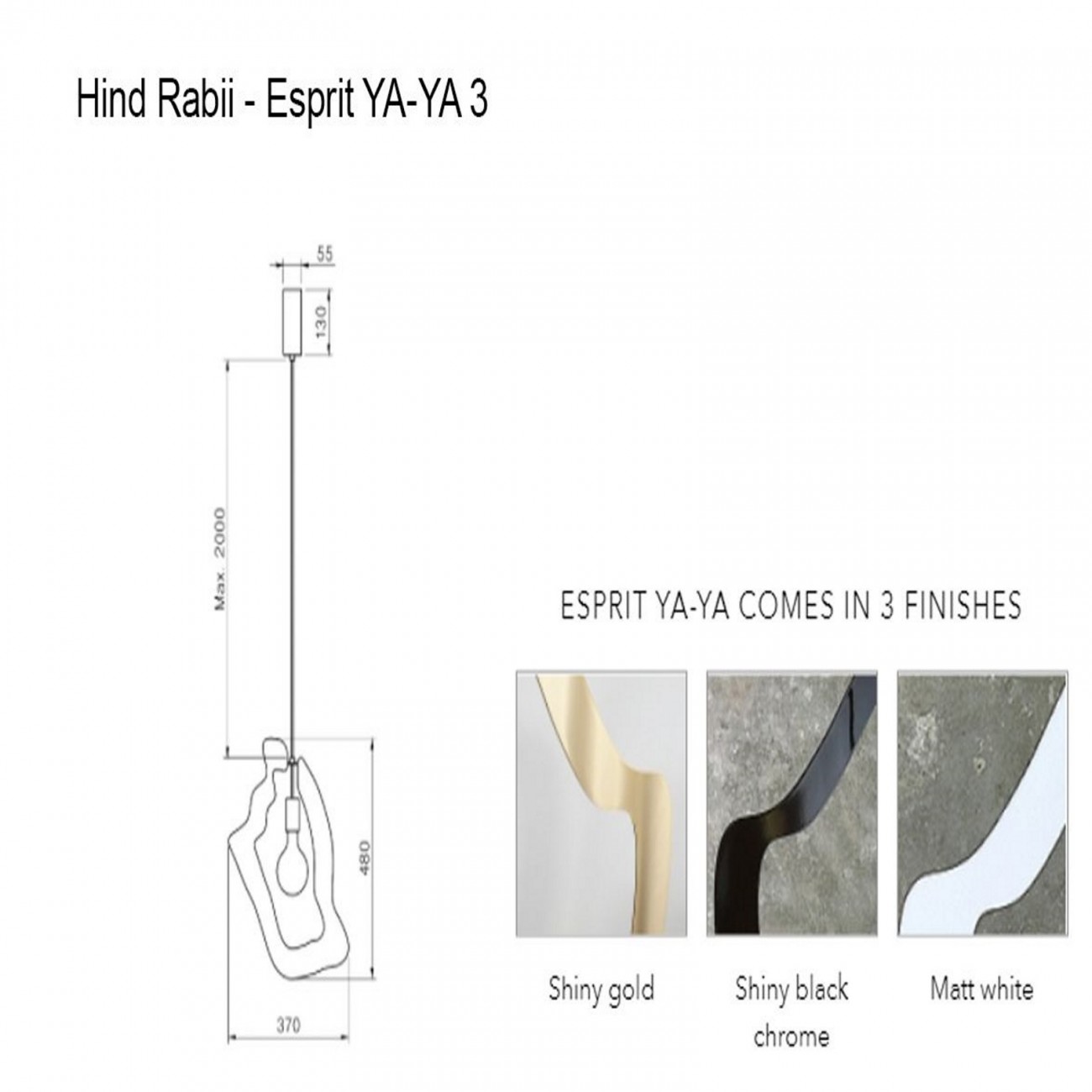 Hind Rabii Esprit Ya-Ya 3, Suspension lamp