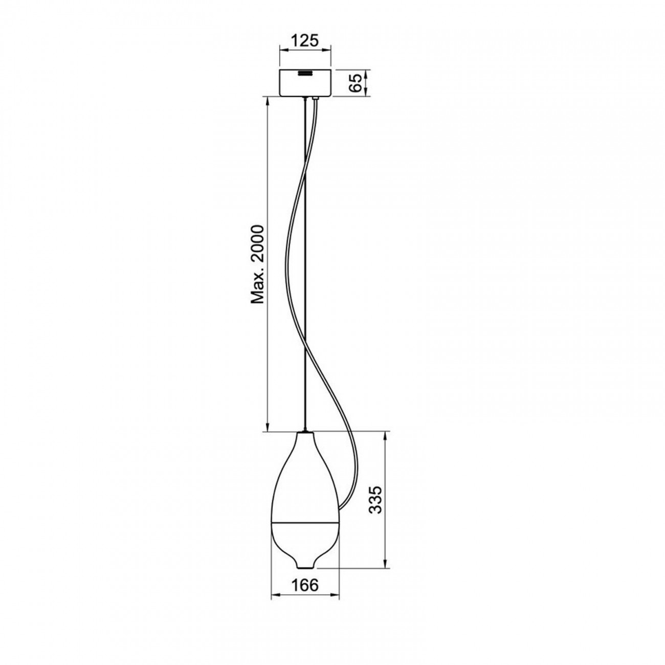 Hind Rabii T-Cotta 1, Suspension lamp