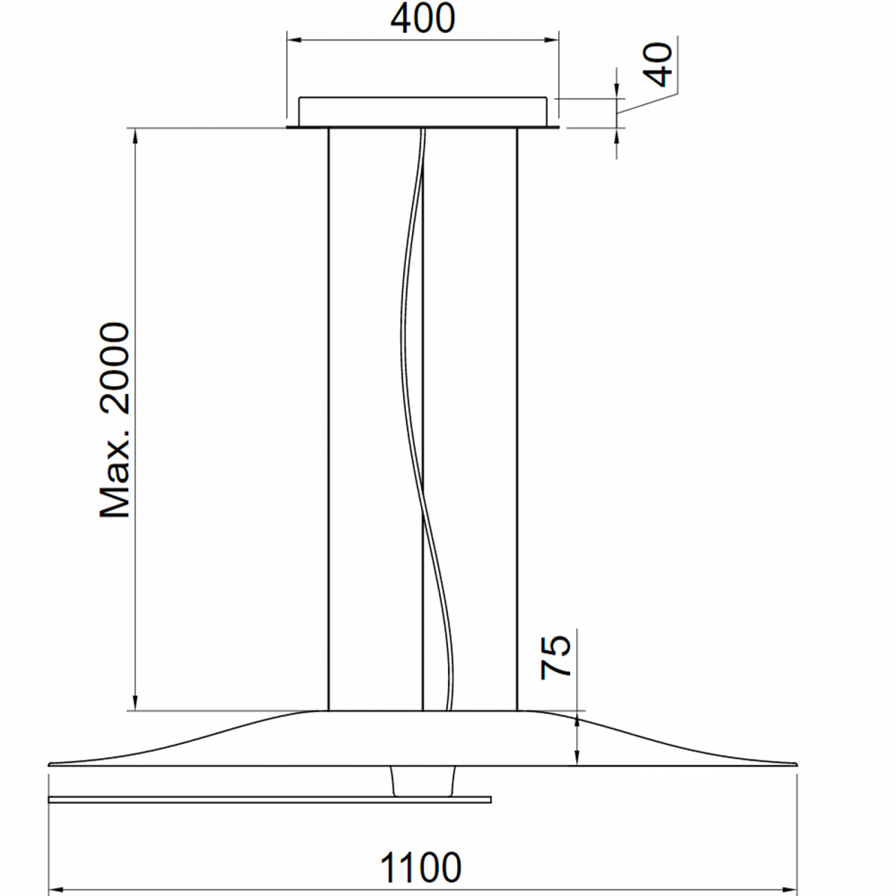 Hind Rabii Meridiana S, Suspension lamp
