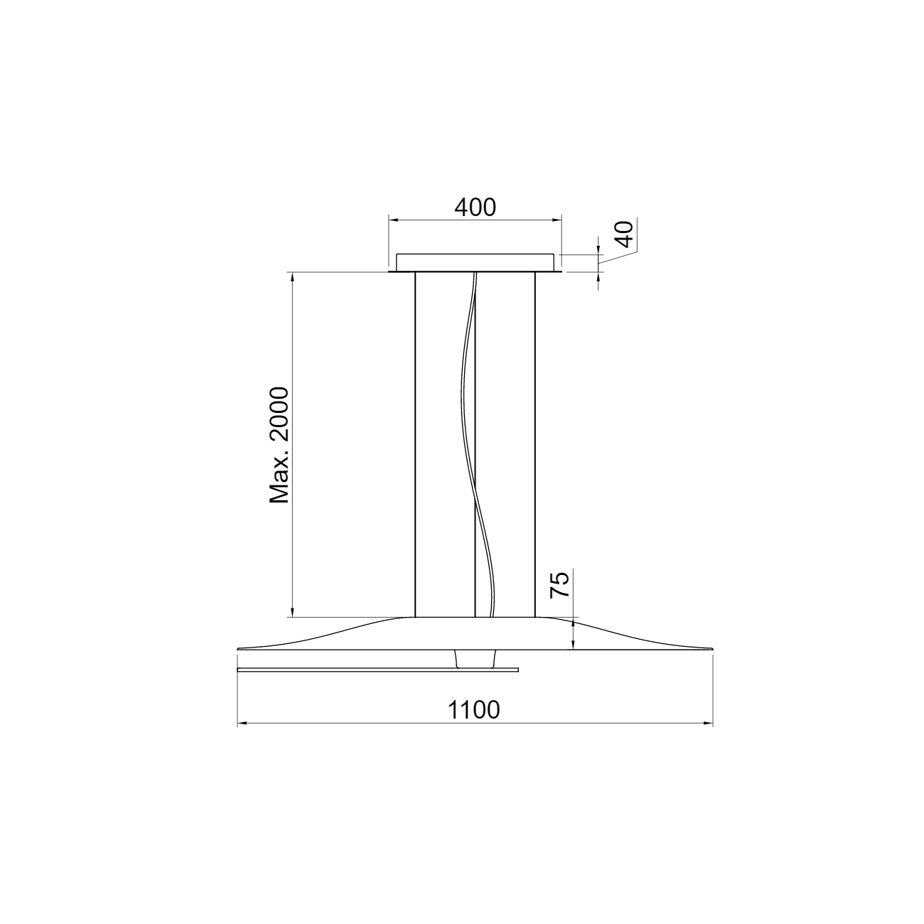 Hind Rabii Meridiana L, Lampe à suspension