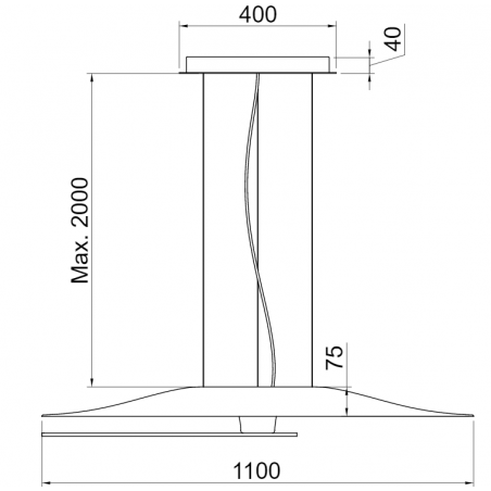Hind Rabii Meridiana L, Suspension lamp