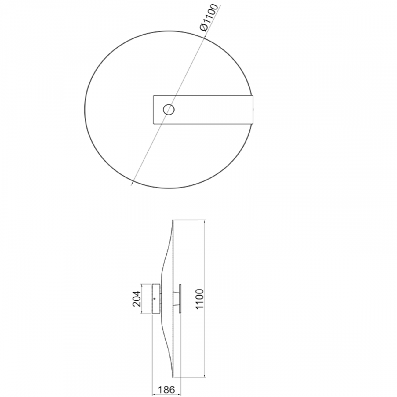 Hind Rabii Meridiana Wall L, Wall lamp