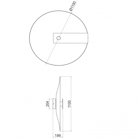 Hind Rabii Meridiana Wall L, Wall lamp