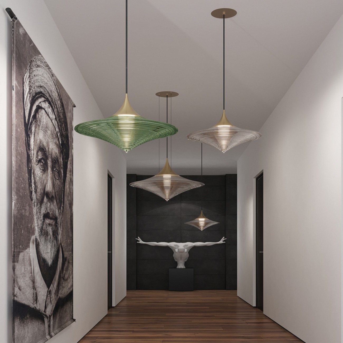 Hind Rabii Disca L, Lampada a sospensione