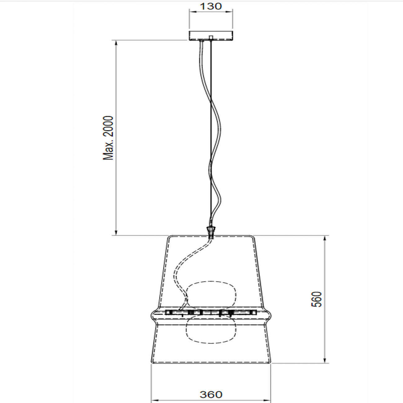 Hind Rabii Belle D'I The Great Edition, Suspension lamp