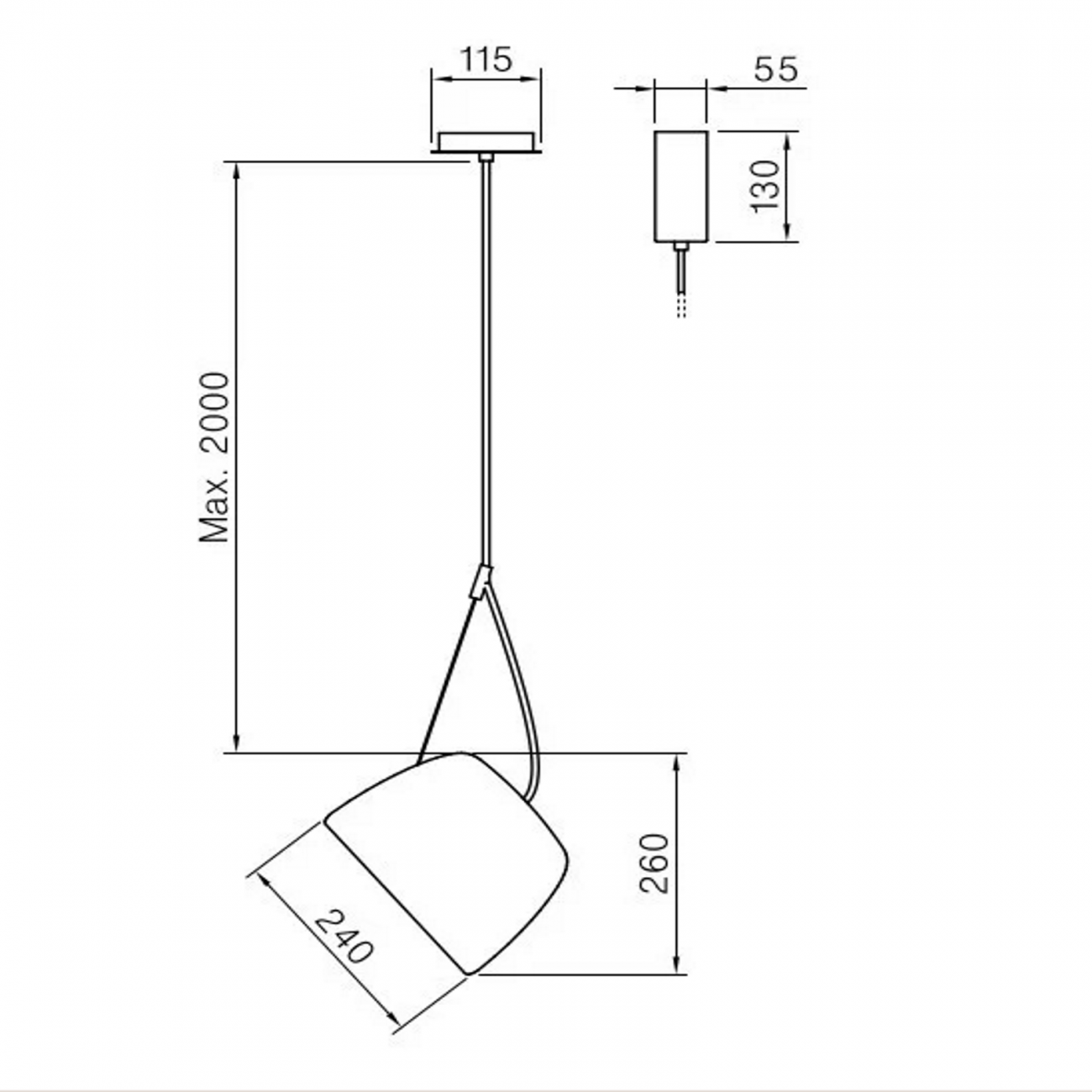 Hind Rabii Ice-T, Suspension lamp
