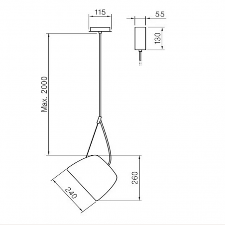 Hind Rabii Ice-T, Suspension lamp