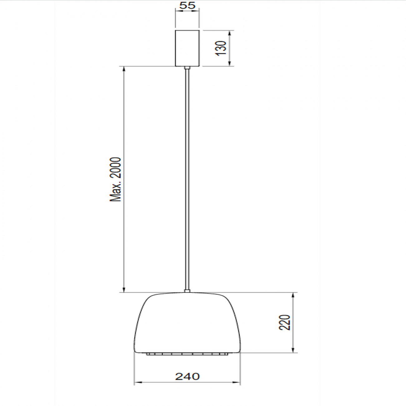 Hind Rabii Ice 24, Suspension lamp