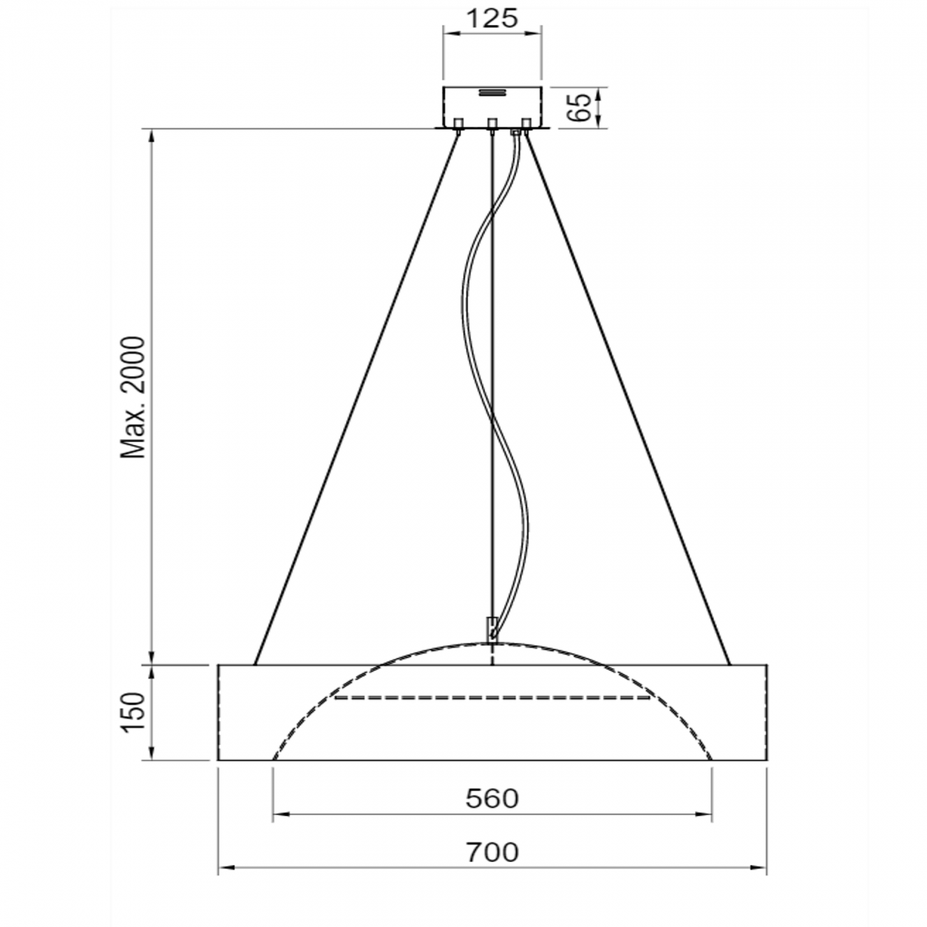 Hind Rabii OND'A VESTITA, Suspension lamp