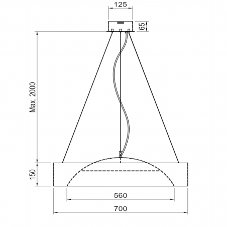 Hind Rabii OND'A VESTITA, Suspension lamp