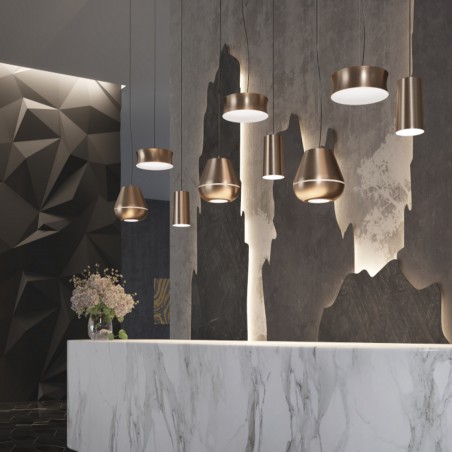 Hind Rabii 3X3X3 M1-Gold, Suspension lamp