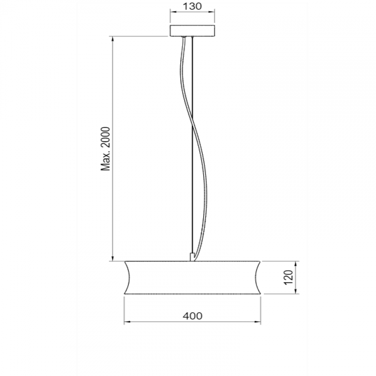 Hind Rabii 3X3X3 M1-Gold, Suspension lamp