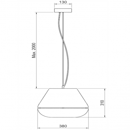 Hind Rabii 3X3X3 T1 - Gold, Suspension lamp