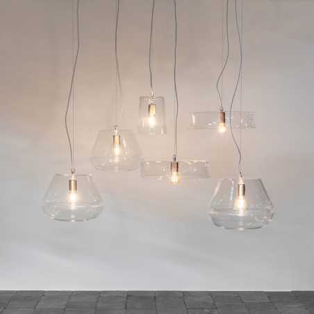 Hind Rabii 3X3X3 C1-T Glass, Lampe à suspension