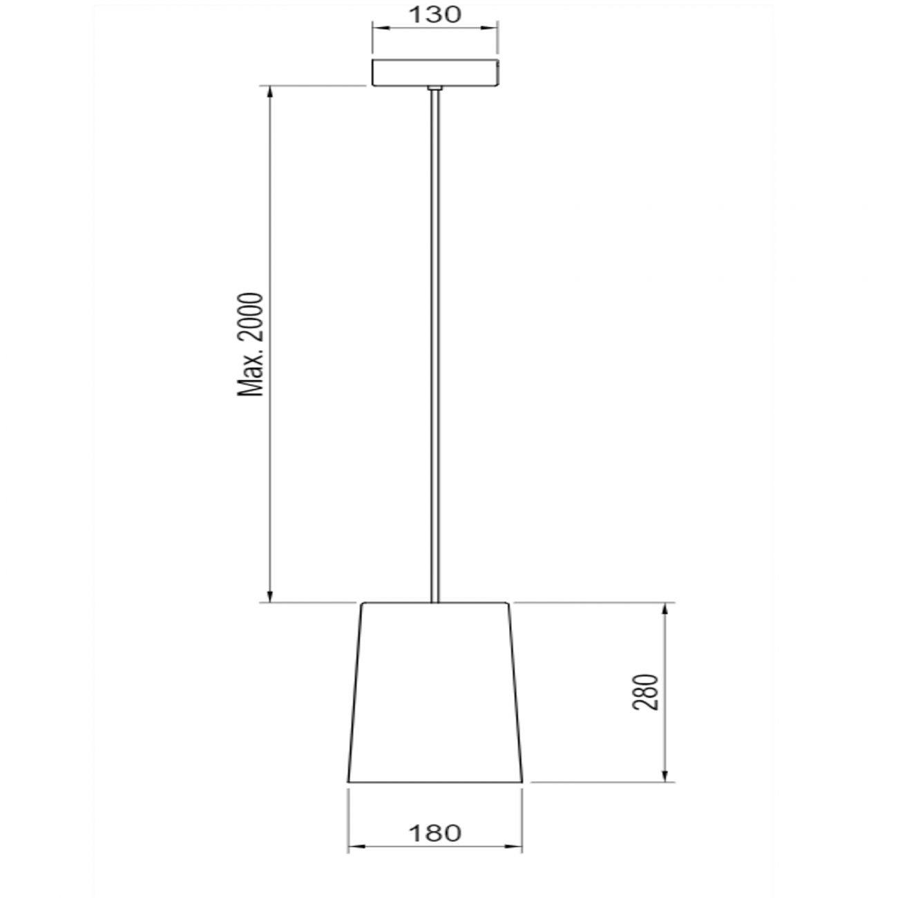 Hind Rabii 3X3X3 C1-T Glass, Lampe à suspension