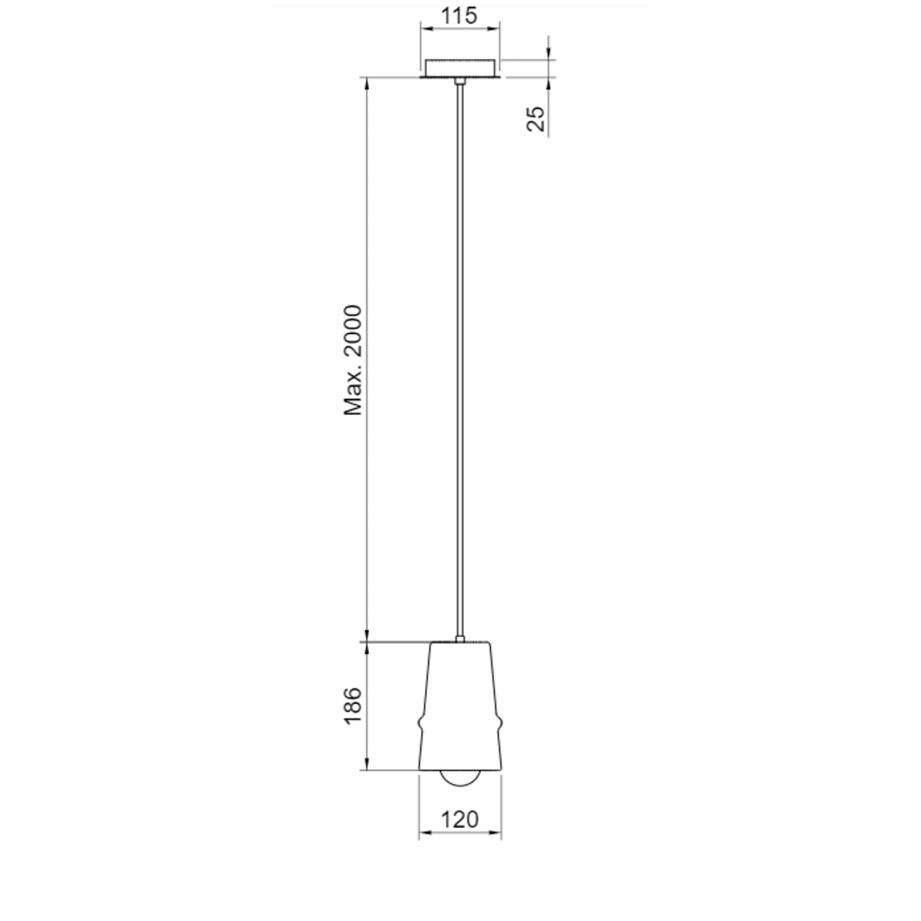 Hind Rabii Belle D'I 20 ALM, Suspension lamp