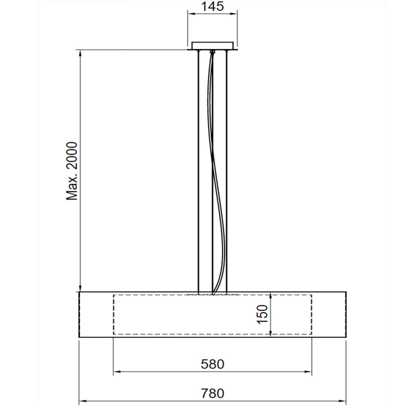 Hind Rabii Tenue de Soirèe, Suspension lamp