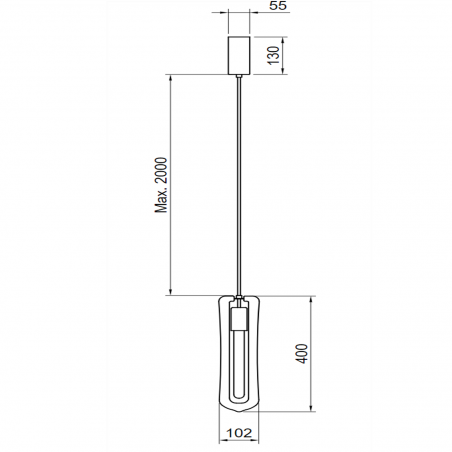 Hind Rabii Newels Gold, Suspension lamp