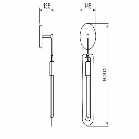 Hind Rabii Newels Wall Gold, Lampada a sospensione