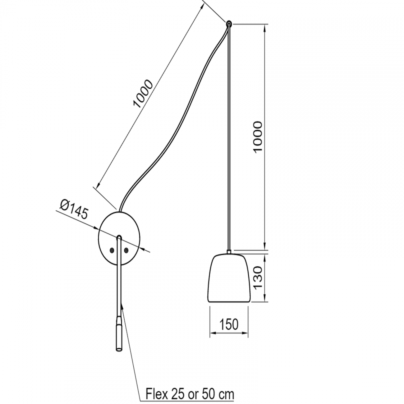 Hind Rabii Let Me Read, Pendant lamp/ wall lamp