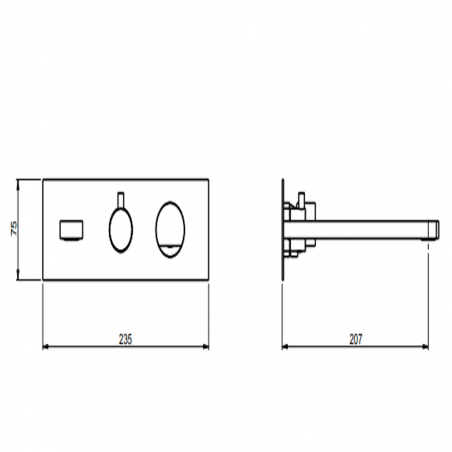 F.lli Frattini Borgia 316 Inox, Single lever recessed bathtub