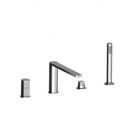 F.lli Frattini Borgia 316 Inox, Single lever with mouth for tub edge