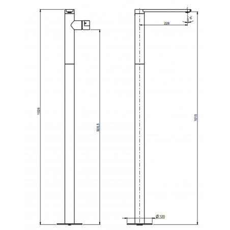F.lli Frattini Borgia 316 Inox, Monocomando lavabo a pavimento