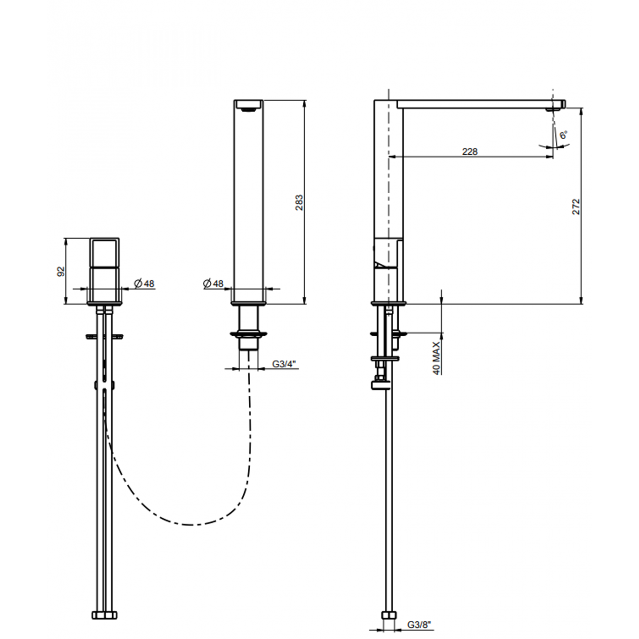 F.lli Frattini Borgia 316 Inox, Washbasin with remote control
