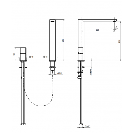 F.lli Frattini Borgia 316 Inox, Lampe avec commande à distance