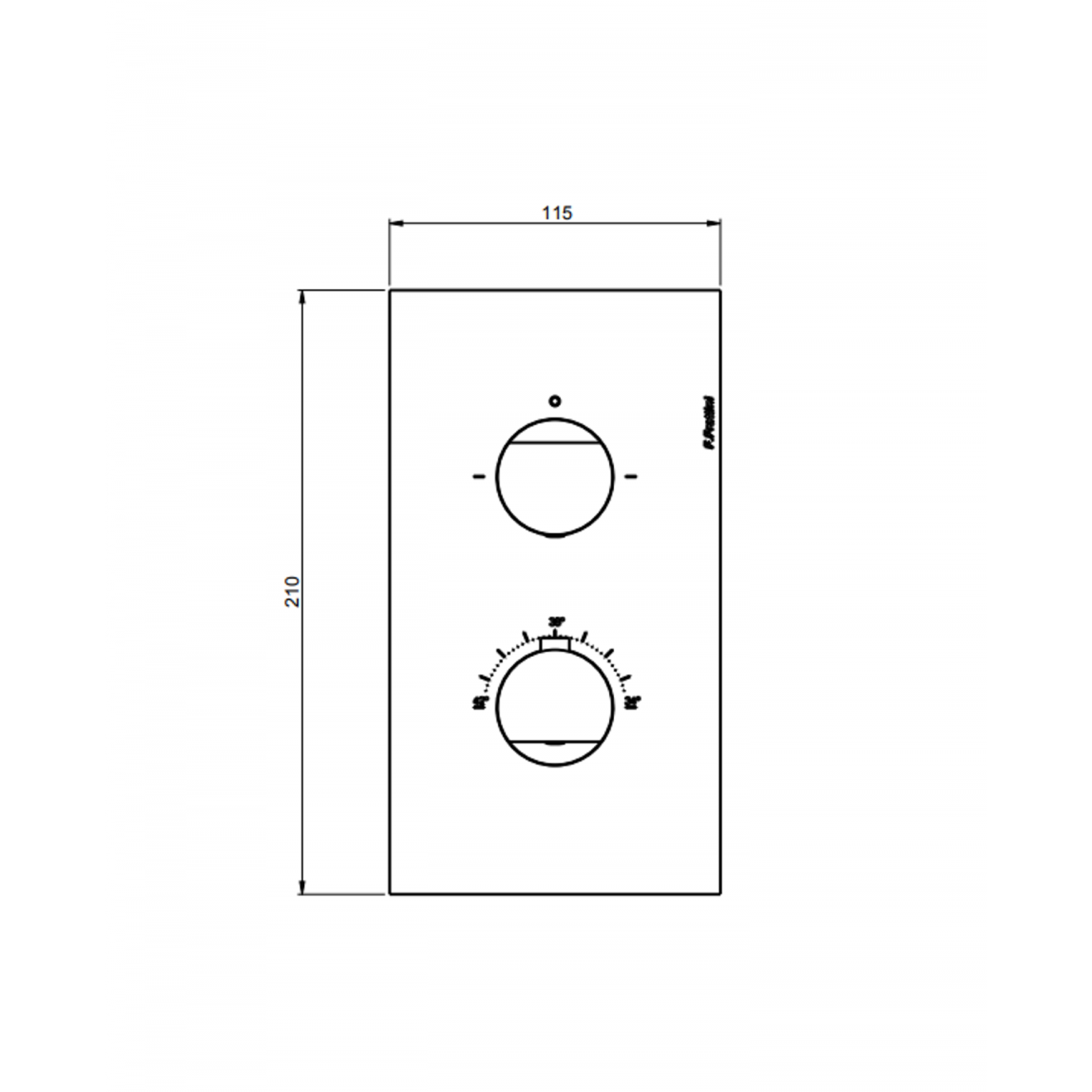 F.lli Frattini Borgia 316 Inox,  Miscelatore incasso doccia termostatico 2-3 vie