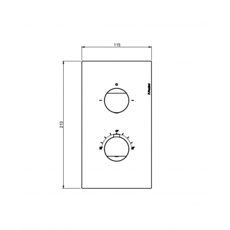 F.lli Frattini Borgia 316 Inox,  Miscelatore incasso doccia termostatico 2-3 vie