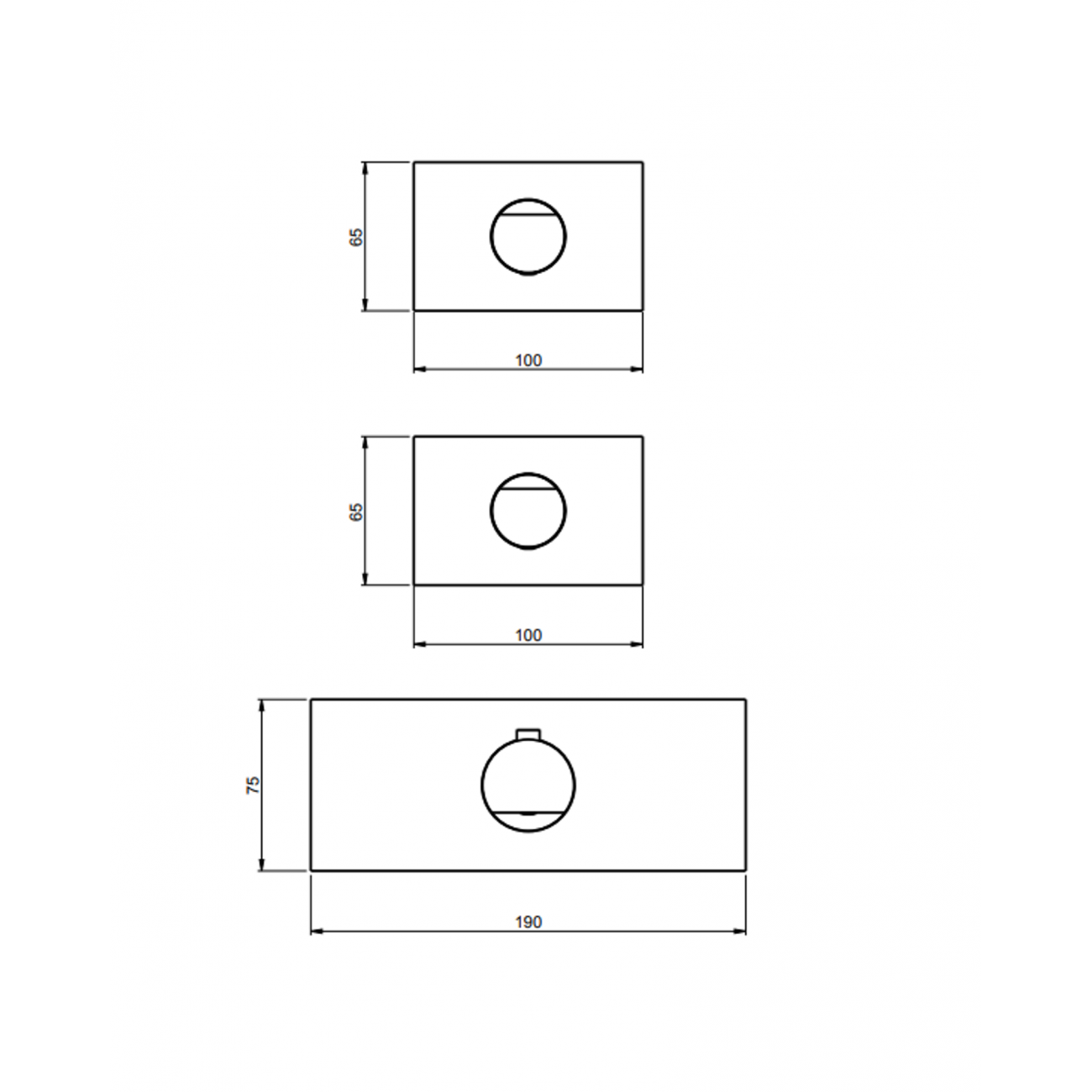 F.lli Frattini Borgia 316 Inox, Mitigeur de douche thermostatique 2-3 voies