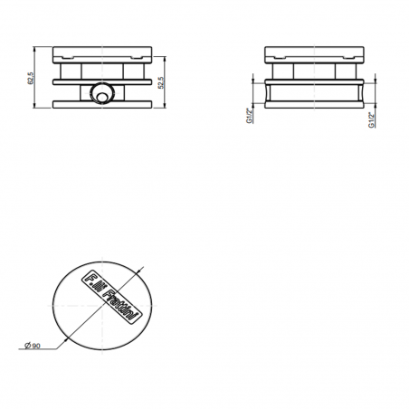 F.lli Frattini Pepe XL 316 Inox, Single-lever bath floor with shower